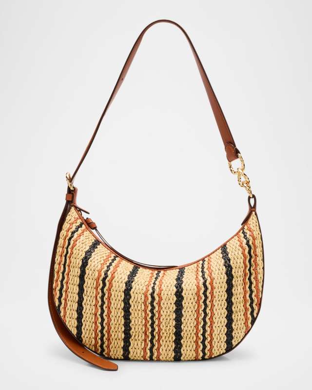 Twyla Small Striped Hobo Bag